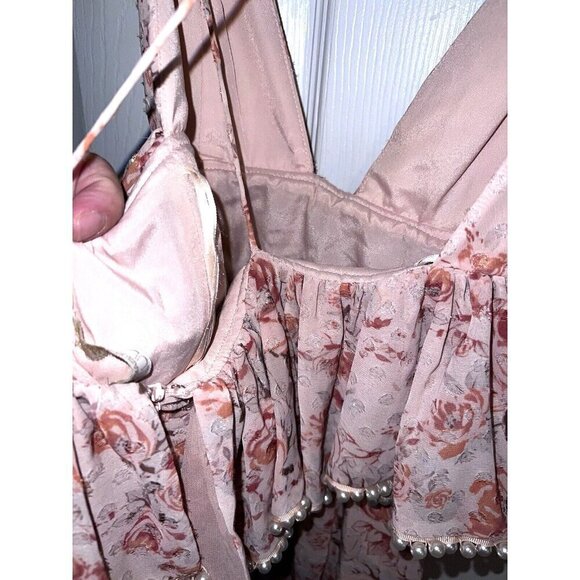 La Maison TALULAH The Faithfull Maxi Dress Floral Pearl Detail Spaghetti Sz S - Picture 12 of 16